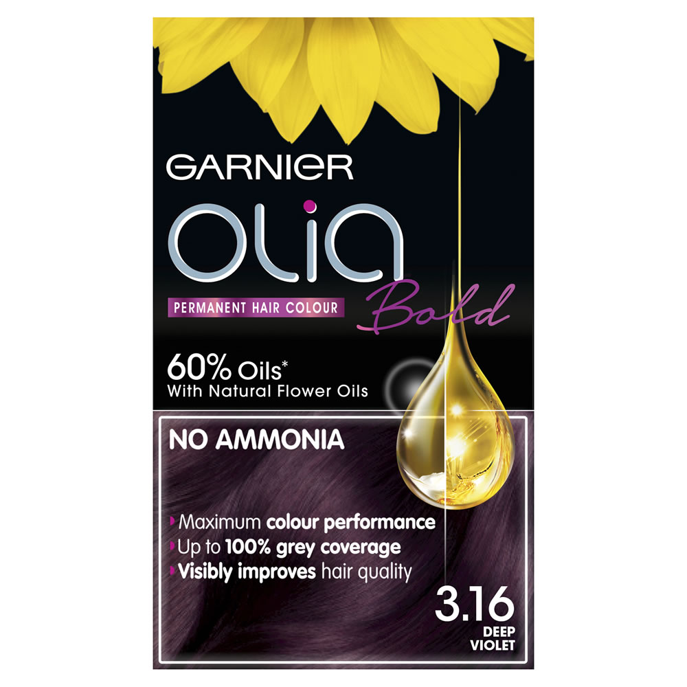 Garnier Olia Bold Deep Violet 3.16 Permanent Hair Dye Image 1