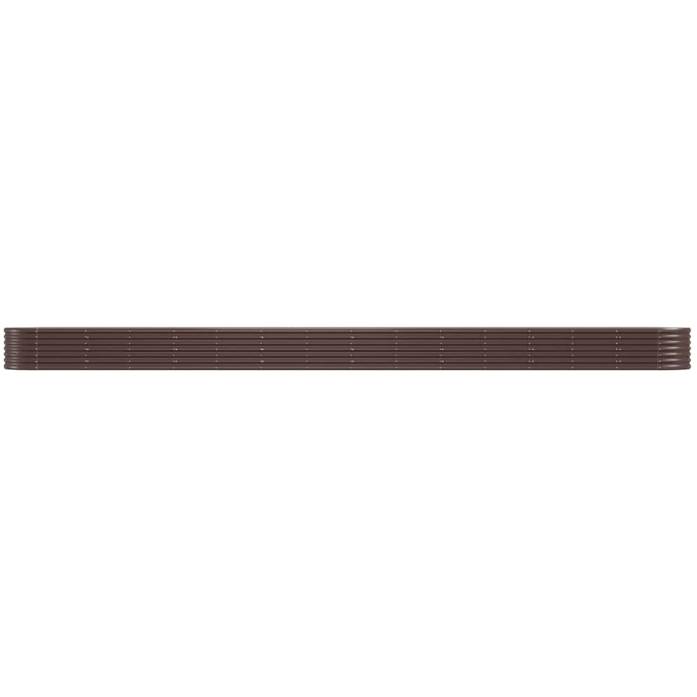 vidaXL Brown Galvanised Steel Raised Garden Bed 36 x 620 x 620cm Image 2