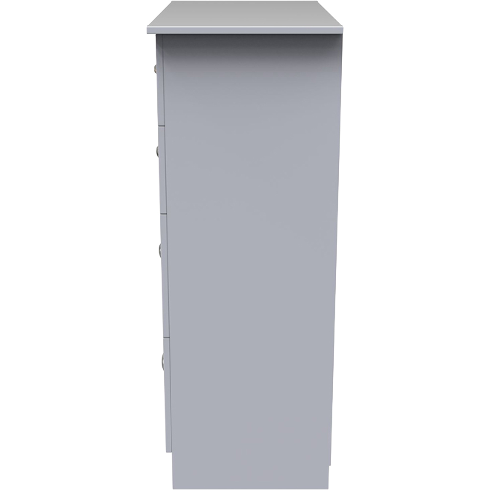 Crowndale Avon 4 Drawer Matt White Deep Chest of Drawers Ready Assembled Image 3