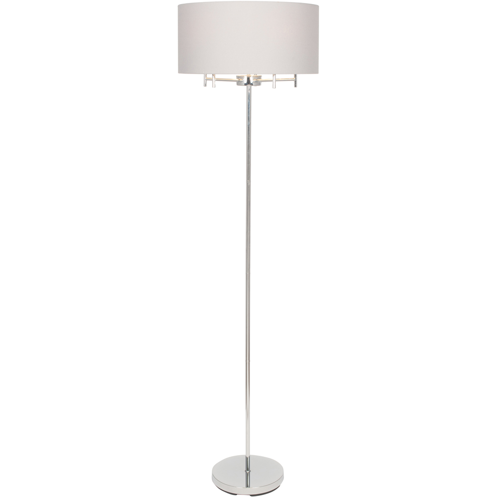 Pacific Lifestyle Plaza Silver 5 Light Metal Floor Lamp Image 3