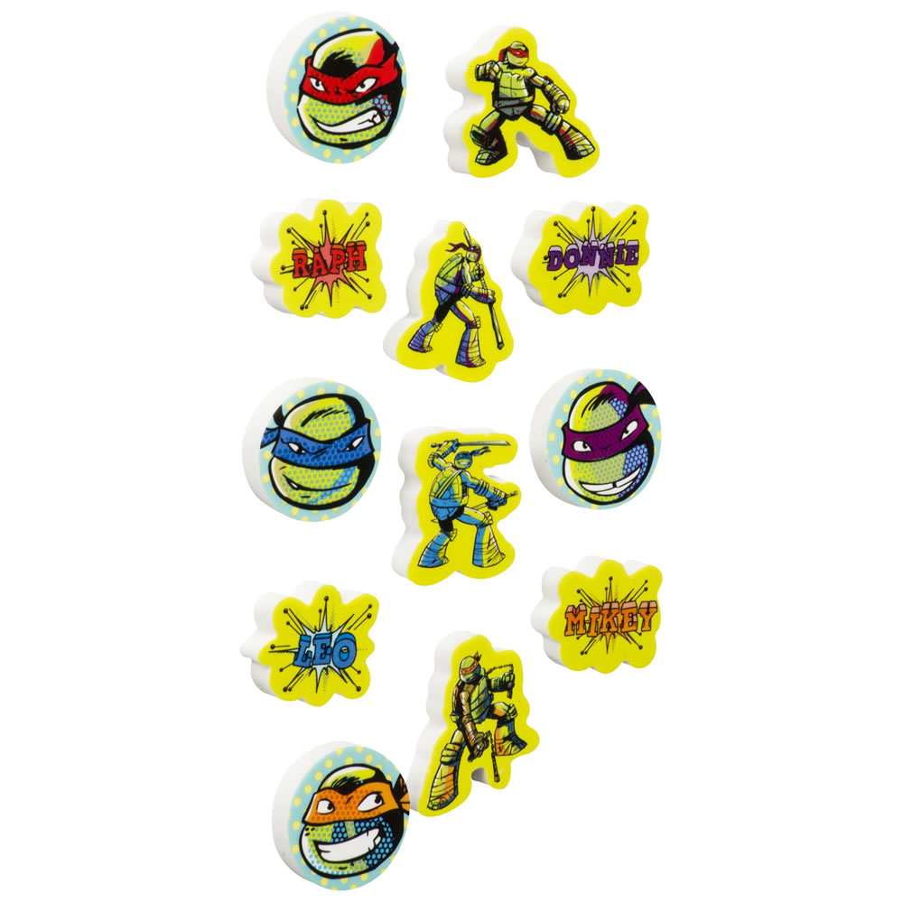 Turtles Mini Erasers 12 pack Wilko