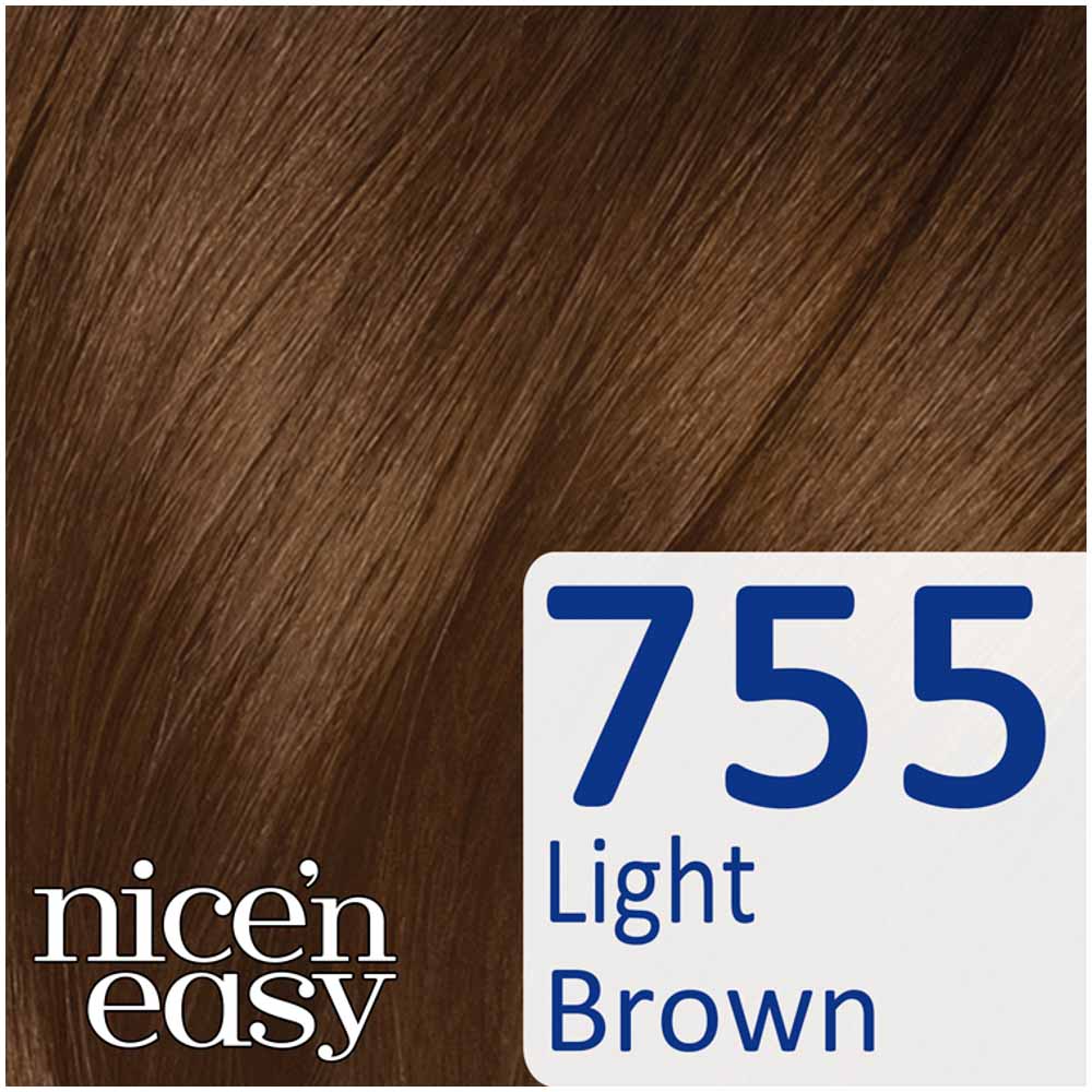 Clairol Nice'n Easy Light Brown 755 Non-Permanent Hair Dye Image 3