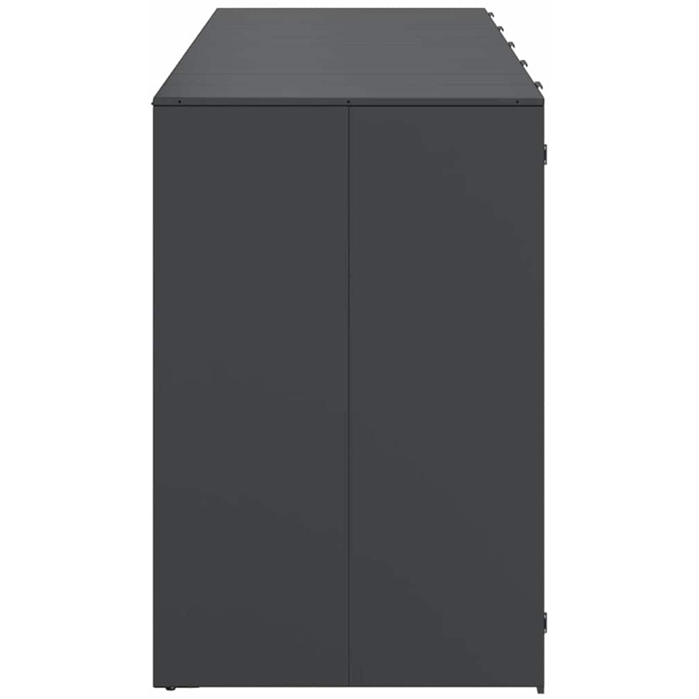 vidaXL Anthracite 5 Wheelie Bin Storage Shed with HDPE Door Image 5