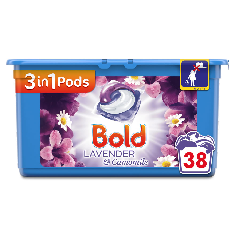 Bold 3 in 1 Lavender and Camomile Washing Pods 38 Washes 1003.2g Image