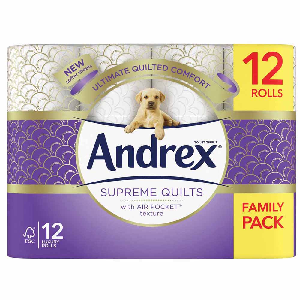 Andrex Supreme Quilts Toilet Paper 12pk Image 2