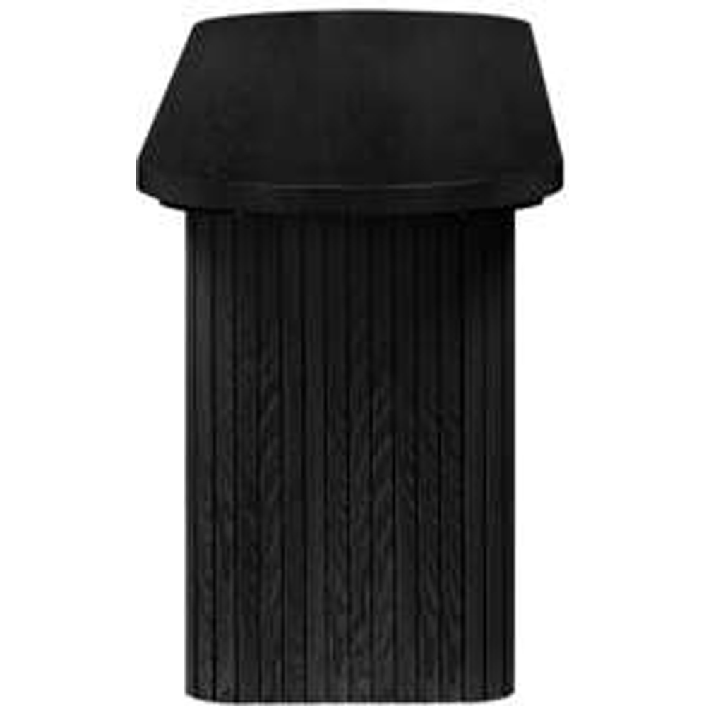 Birlea Axel 2 Seater Black Oval Fluted Dining Bench Image 4