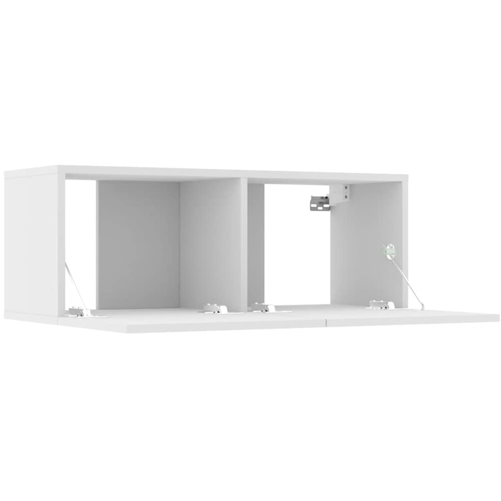 vidaXL 2 Door White Wall Mounted TV Cabinet Set of 2 Image 6