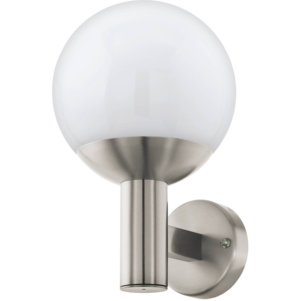 EGLO Nisia-Z LED Stainless Steel Exterior Wall Light Image 1