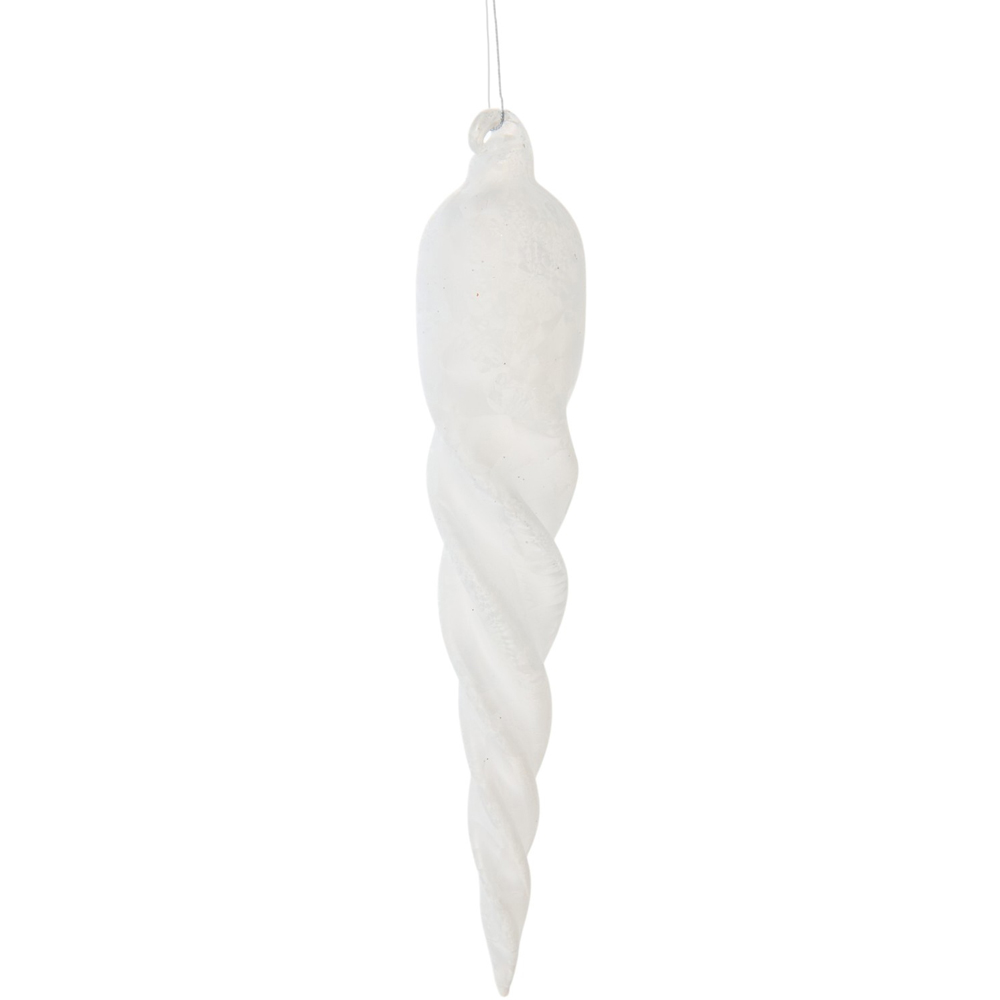 Frosted Glass Icicle Droplet White Image 1