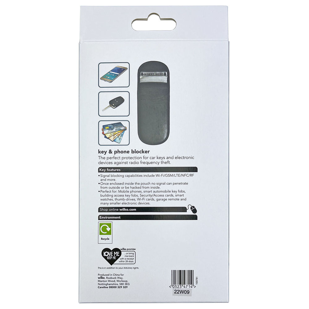 Wilko Key & Phone RFID Wallet Wilko