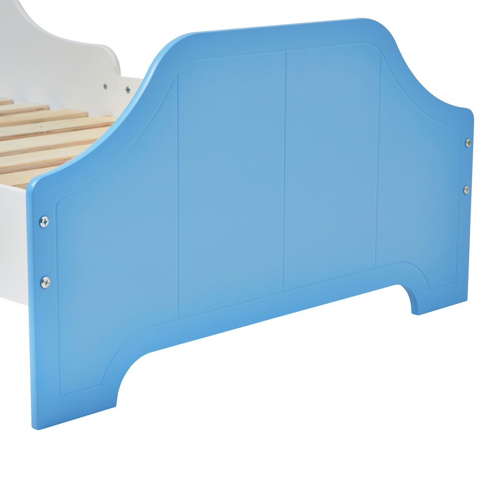 Liberty House Toys White and Blue Toddler Bed and Storage Unit Image 3