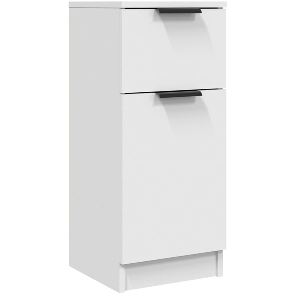 vidaXL Single Door Single Drawer White Sideboard Image 2