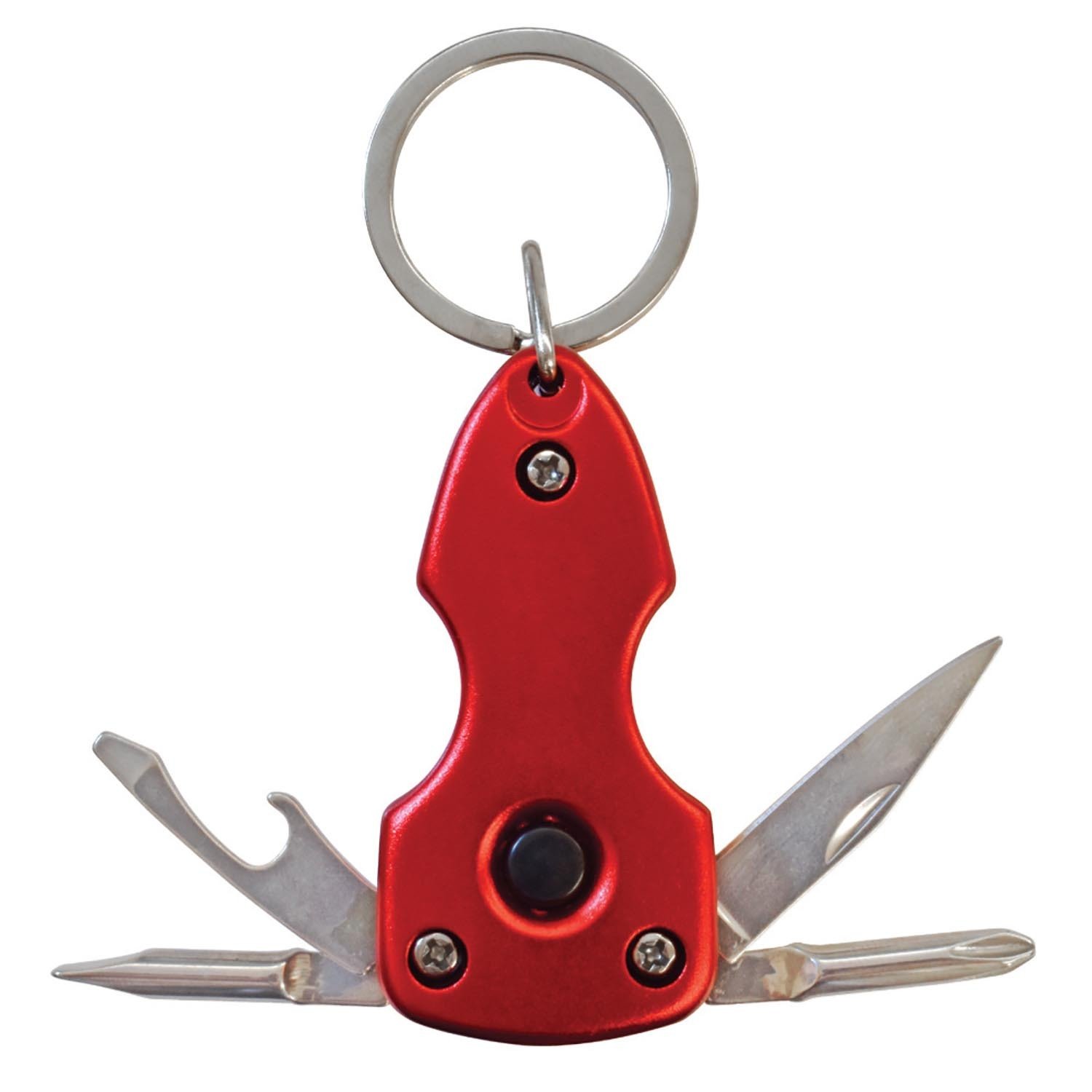 Red Multi Tool Keyring Image 1