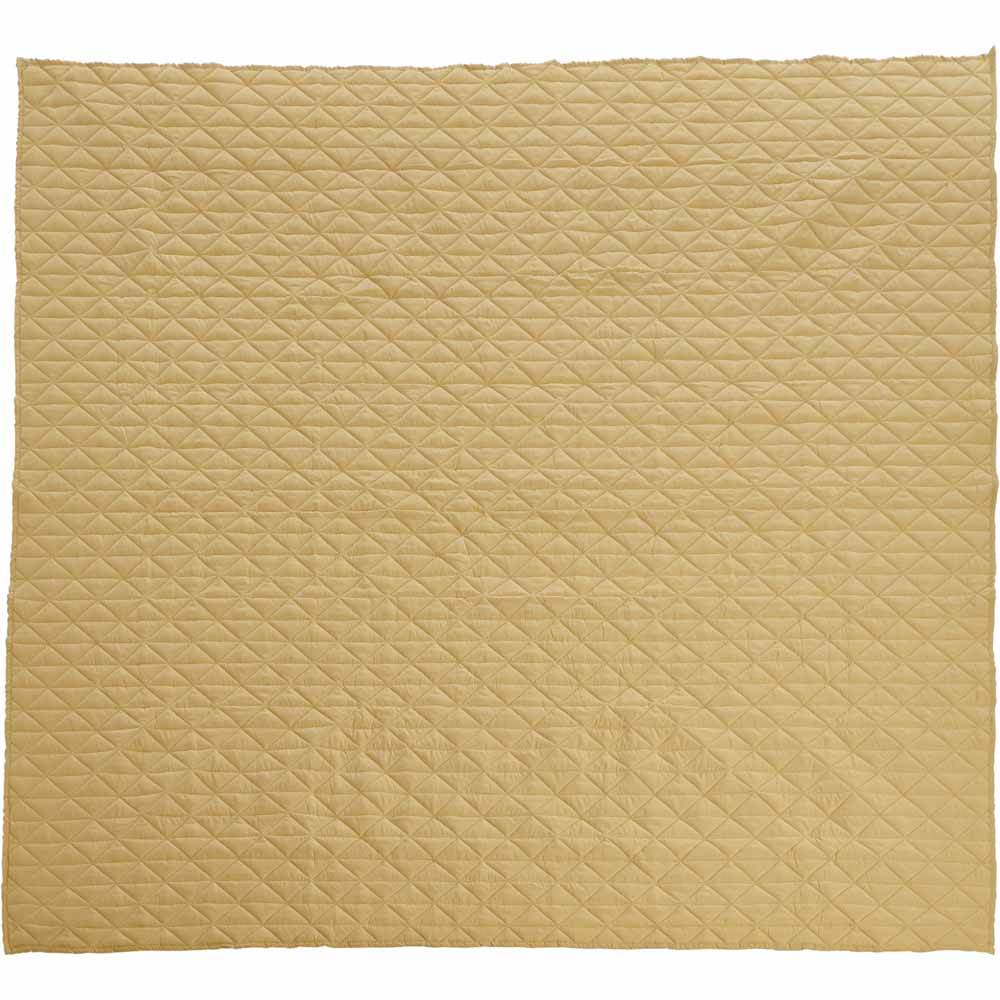 Wilko Yellow Ochre Pinsonic Throw 200 x200cm Wilko