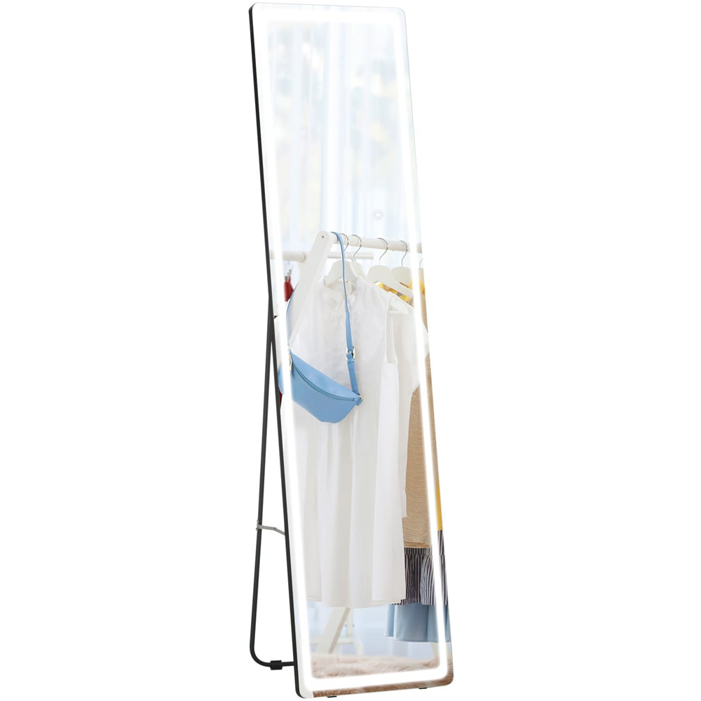 Portland Lighted Aluminium frame Full Length LED Floor Mirror 160 x 40cm Image 1