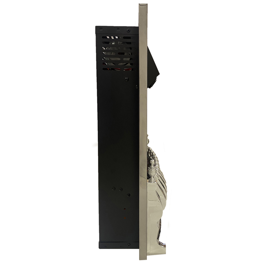 Be Modern Bayden Chrome Electric Fireplace Suite with Remote16 inch Image 3