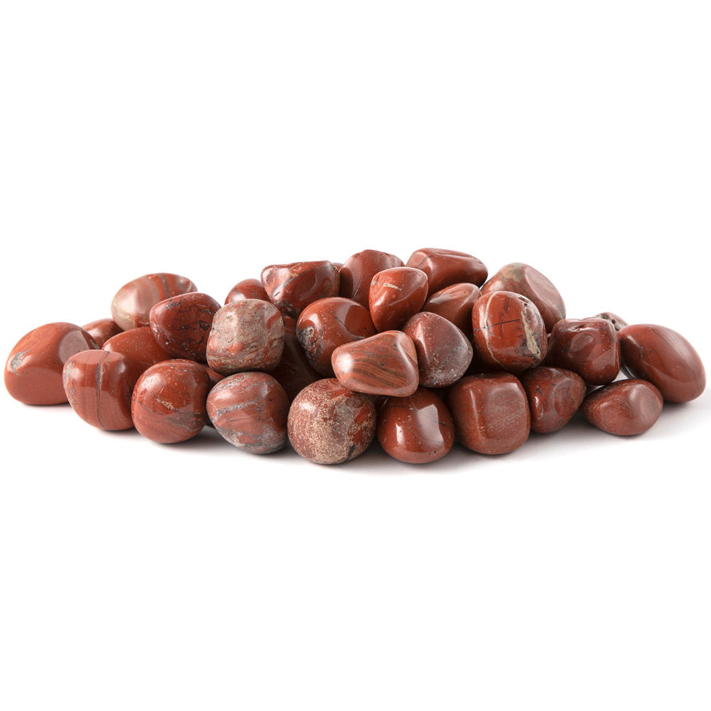 Myga 50 Piece Red Jasper Tumbled Stone Healing Crystal Image 2