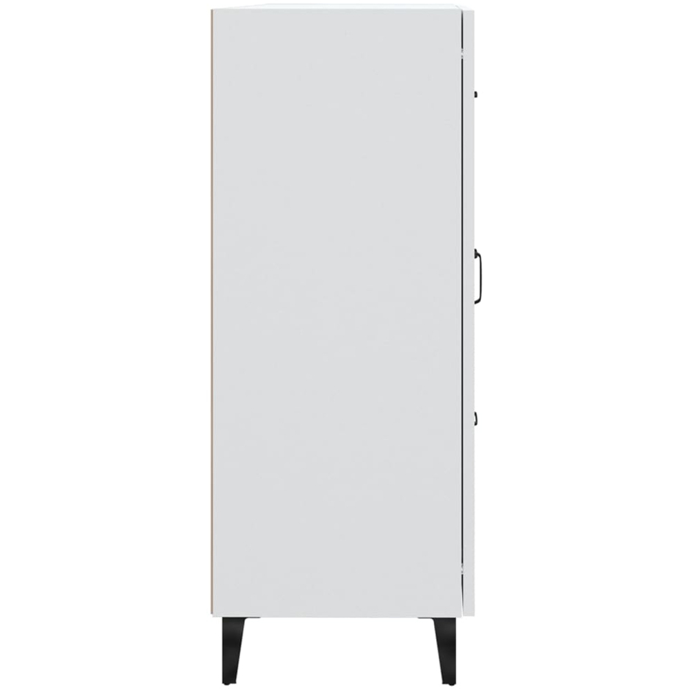 vidaXL Single Door 3 Drawer White Sideboard Image 6