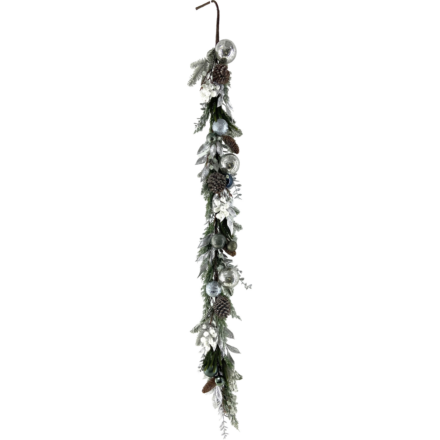 Silver Frosted Emerald Garland - Emerald Image
