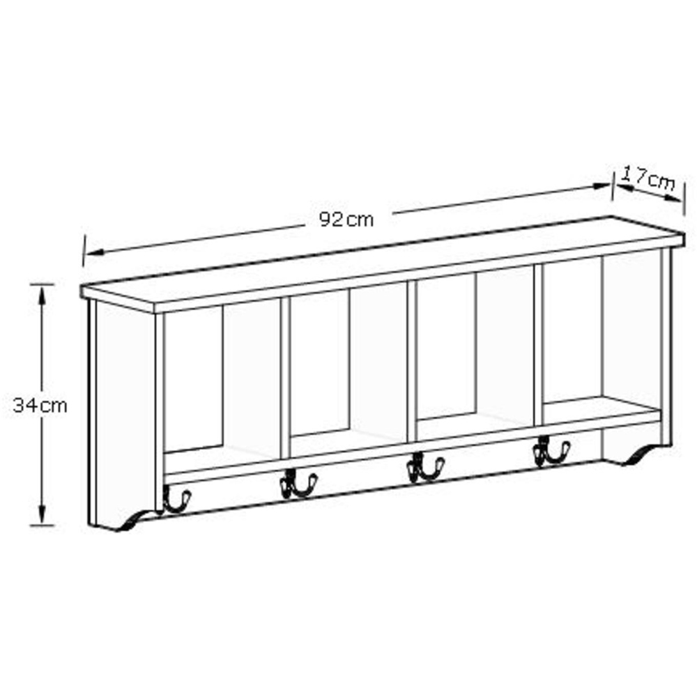 GFW Kempton Grey Wall Mounted Storage Shelves Image 6