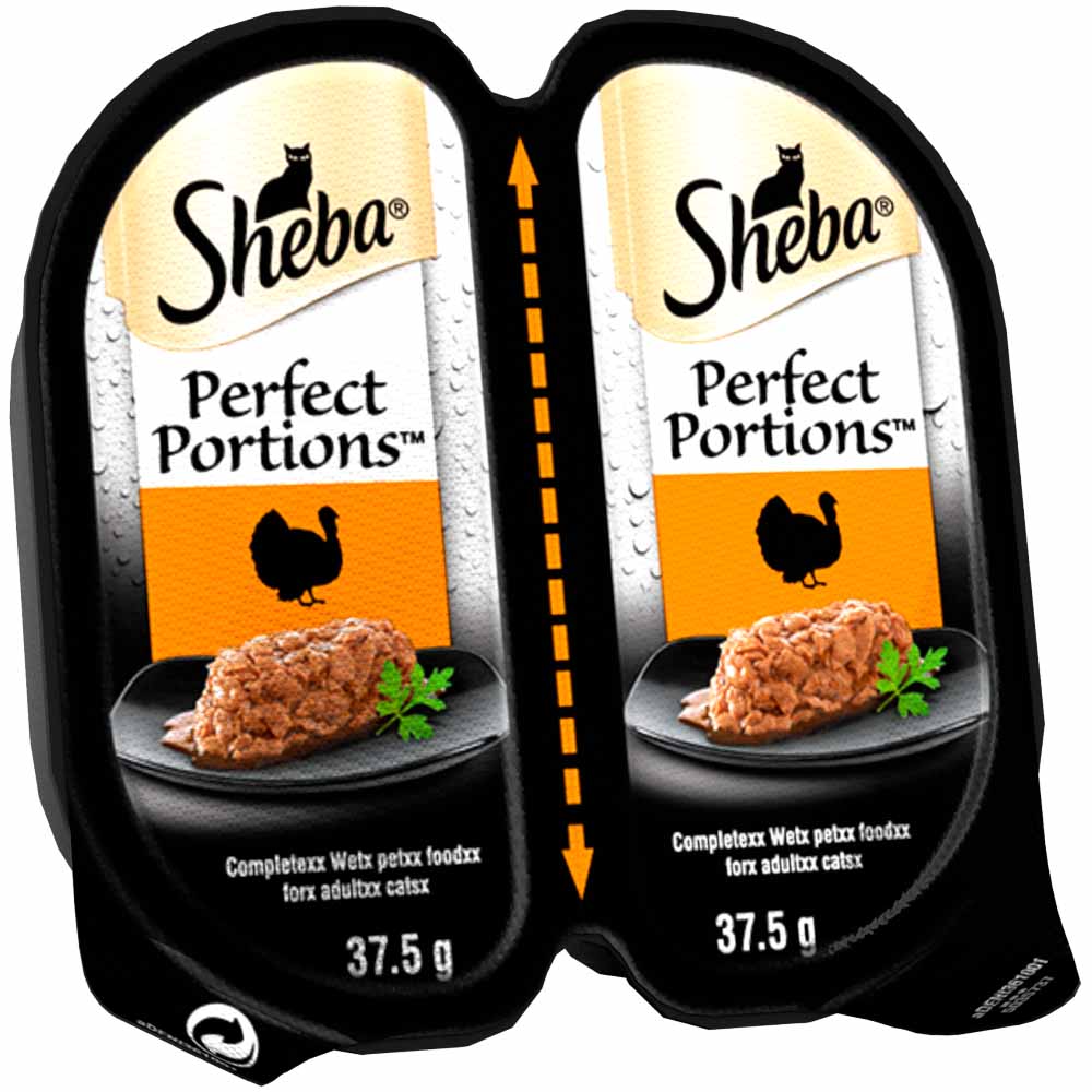 Sheba Perfect Portions Turkey in Gravy Adult Wet Cat Food Trays 6 x 37.5g Image 3