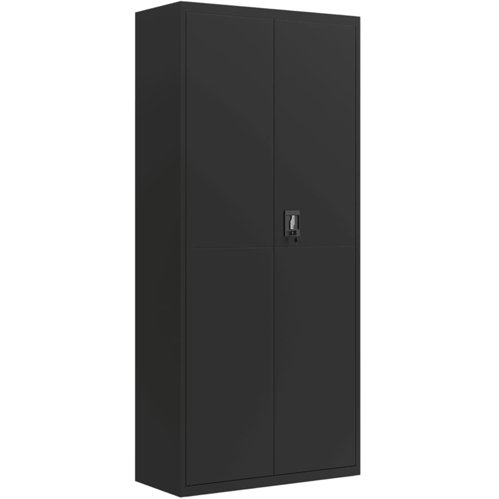vidaXL 2 Door Black Steel Filing Cabinet Set of 2 Image 6