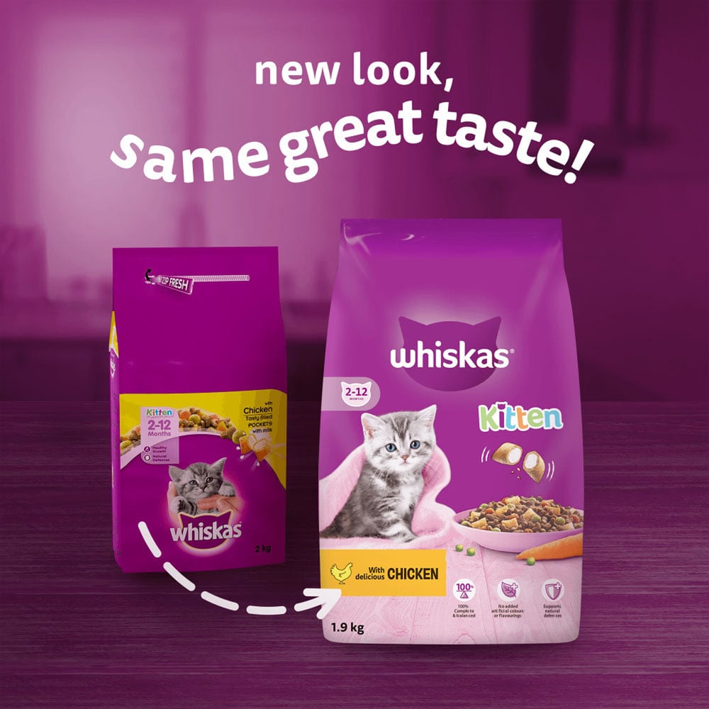 Whiskas Chicken Complete Kitten Dry Food 1.9kg Image 6