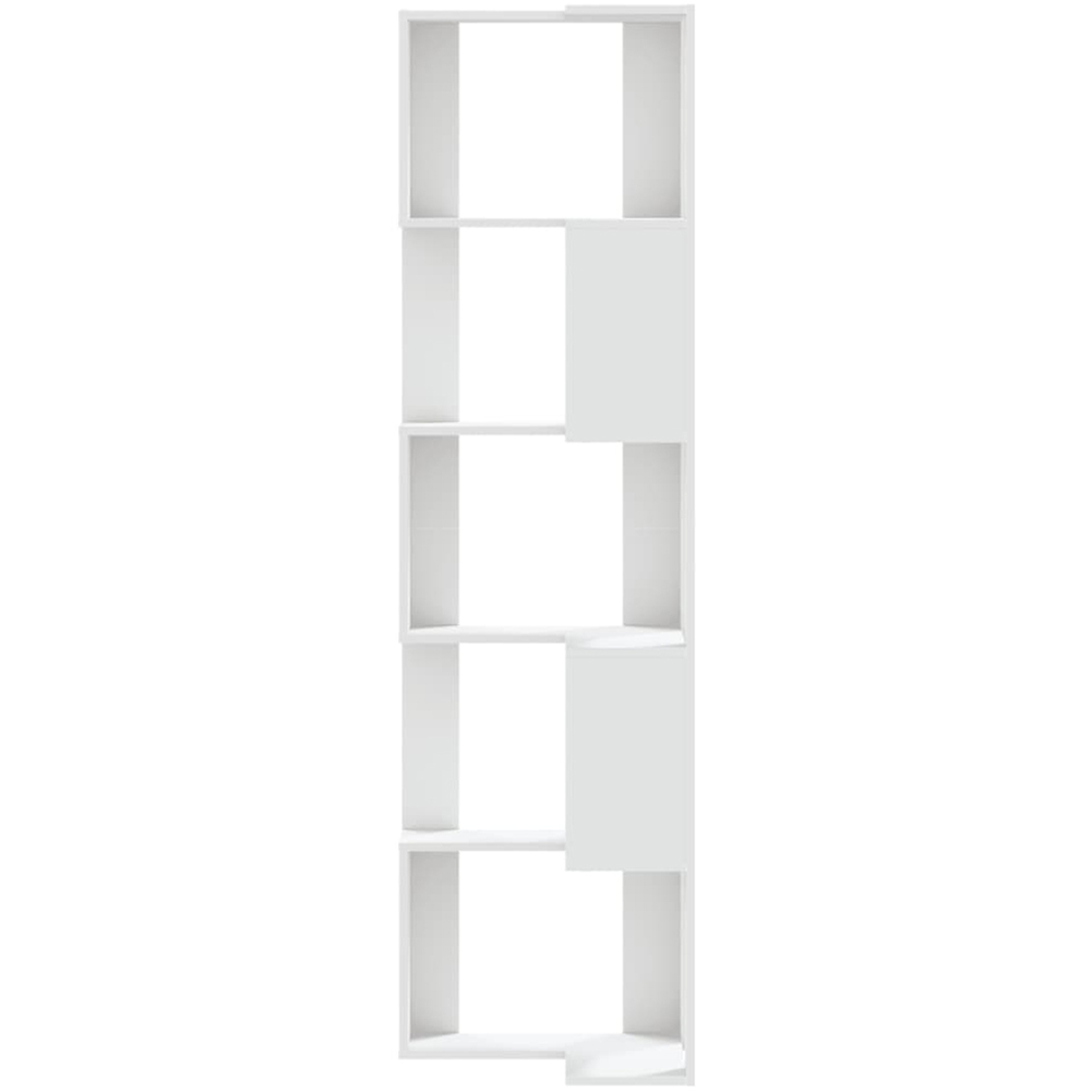 vidaXL 5 Shelf White Corner Bookcase Image 4