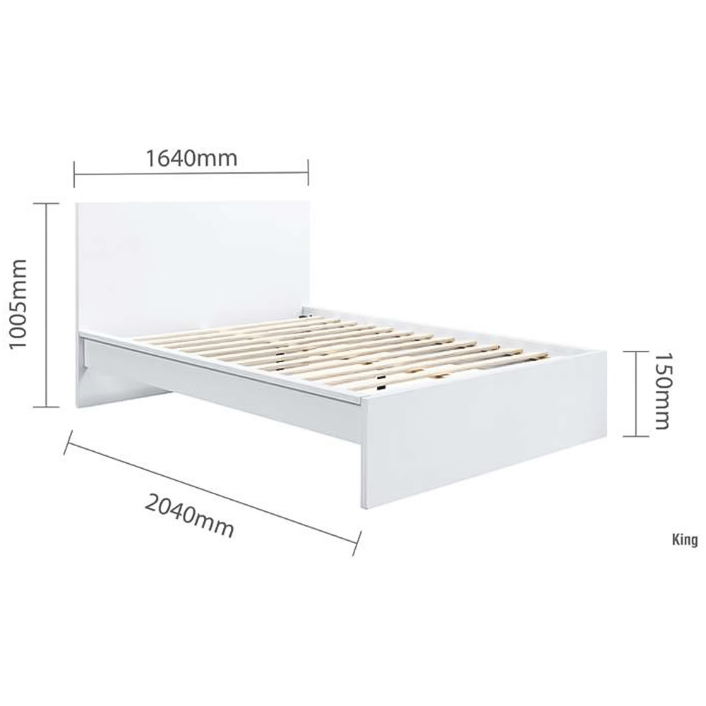 Oslo King Size White Bed Image 9