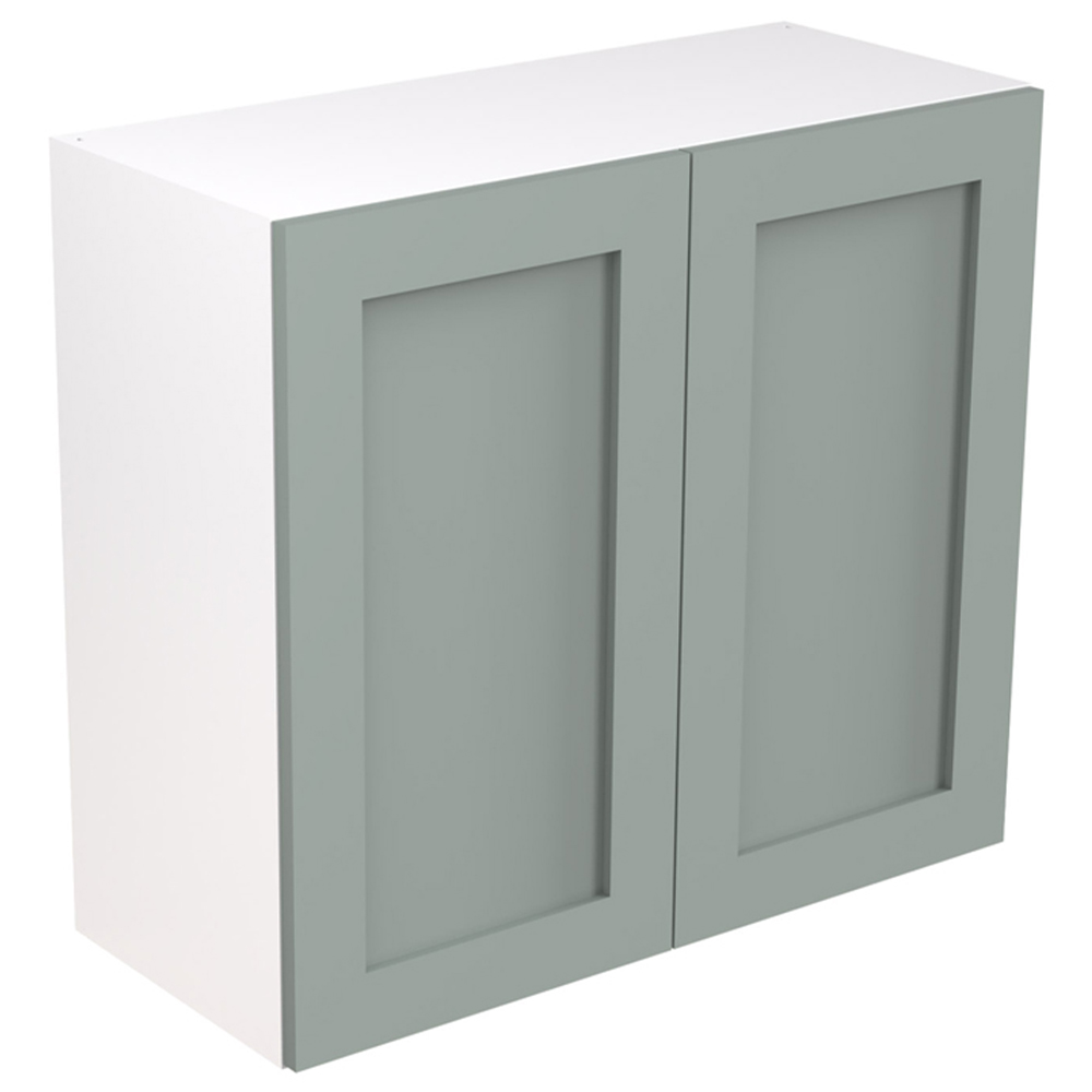 Kitchen Kit Shaker Matt Sage Green Wall Kitchen Cabinet Flatpack 800mm Image 1