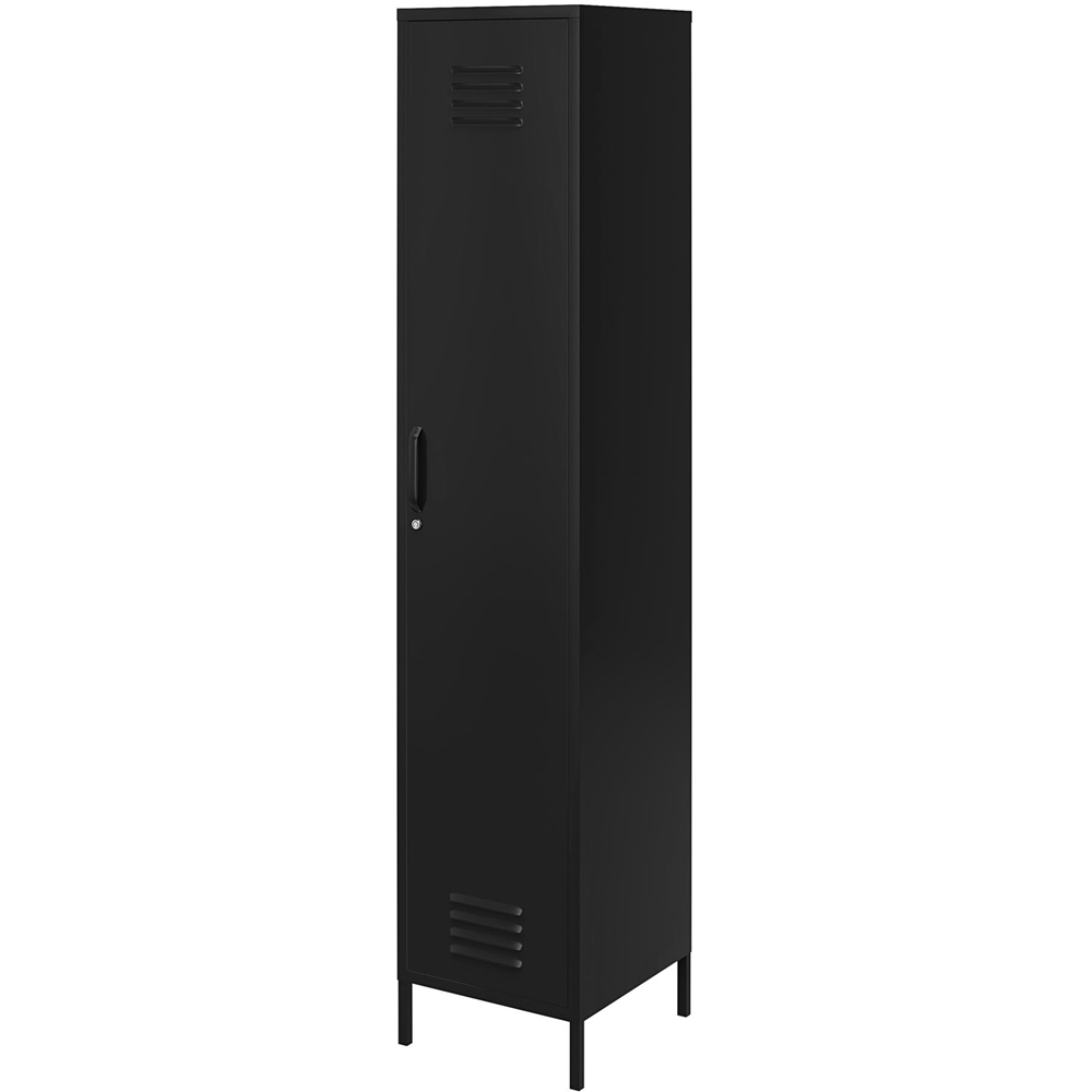 Dorel Mission District Single Door Black Storage Cabinet Image 4
