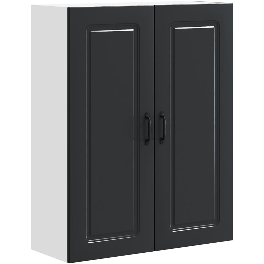 vidaXL 2 Door Black Kitchen Wall Cabinet Image 2