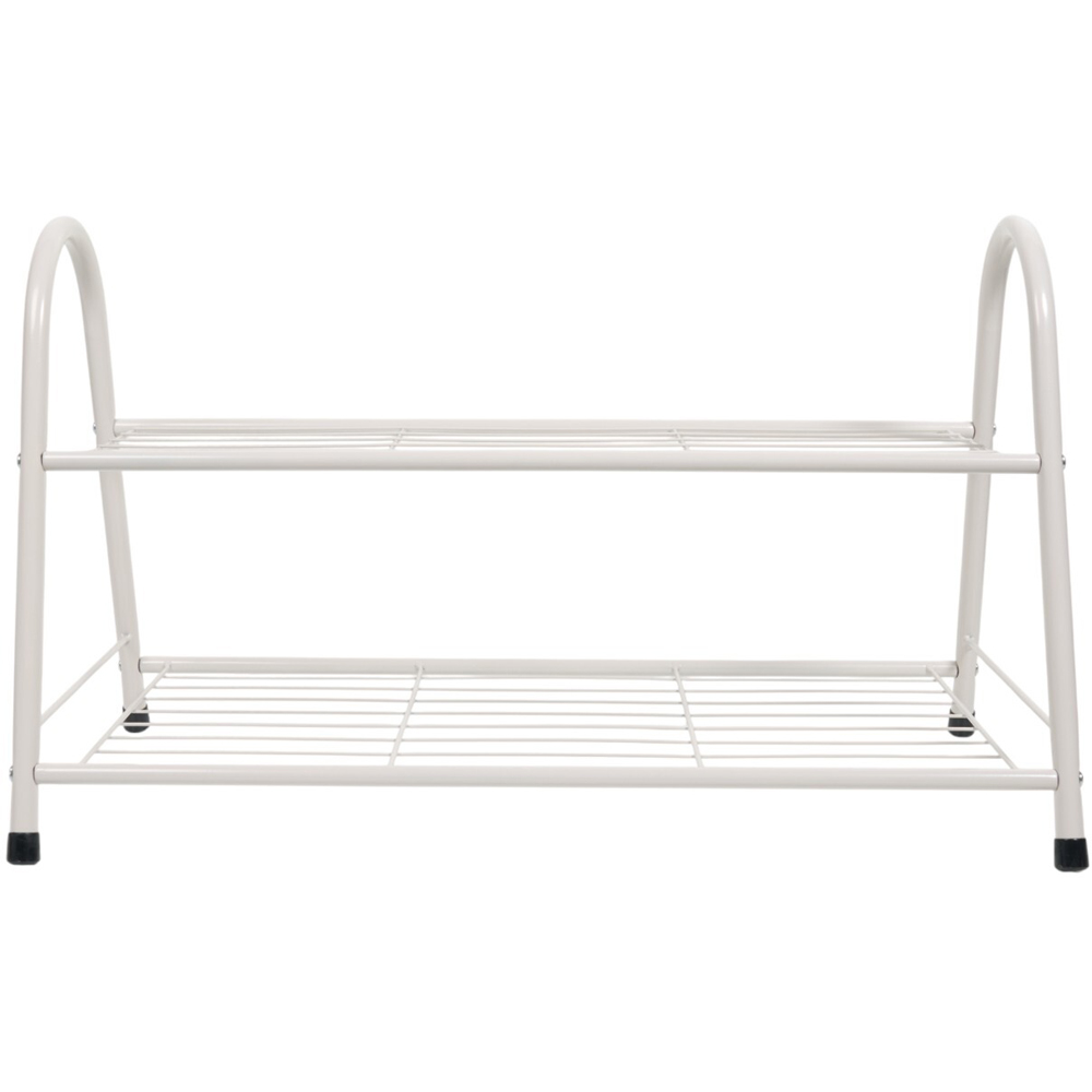 2 Tier Shoe Rack White Image 3