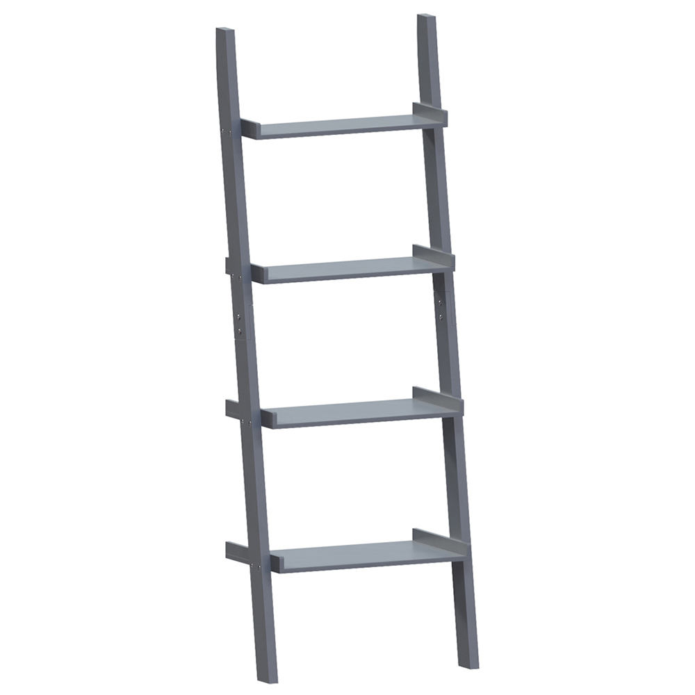 Vida Designs York 4 Shelf Grey Ladder Bookcase Image 2