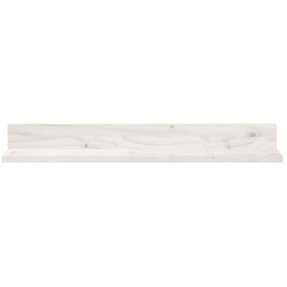 vidaXL 80 x 11 x 9cm White Solid Pine Wall Cabinet 2 Pack Image 1