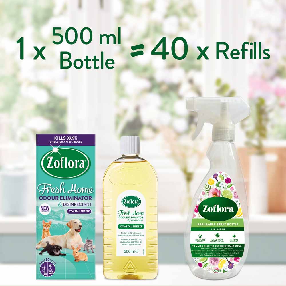 Zoflora Fresh Home Coastal Breeze 500ml Image 4