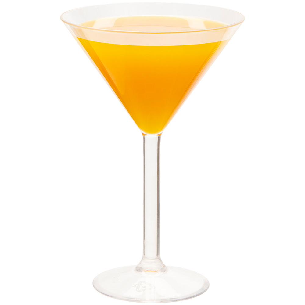 Wilko Clear Plastic Martini Glass 4 Pack Wilko