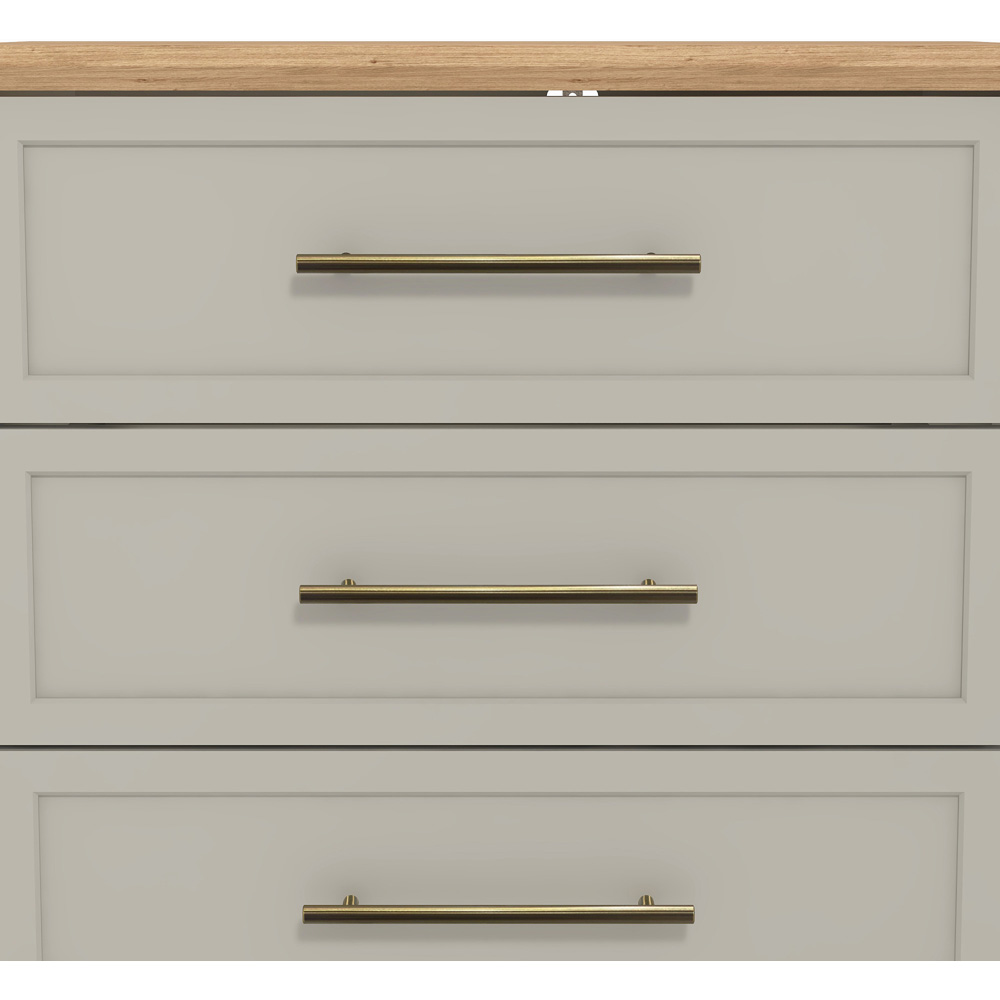 GFW Lyngford 4 Drawer Light Grey Chest of Drawers Image 6