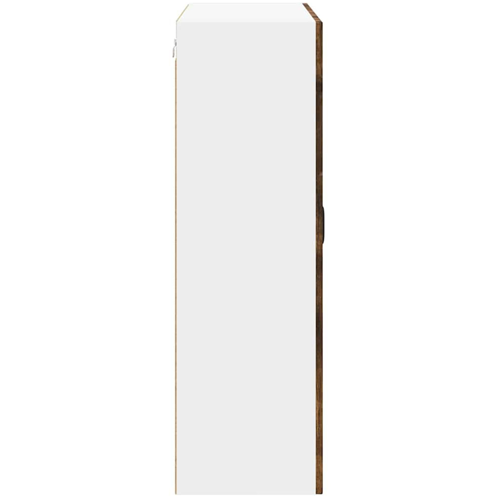 vidaXL 2 Glass Door Smoked Oak Kitchen Wall Cabinet Image 6
