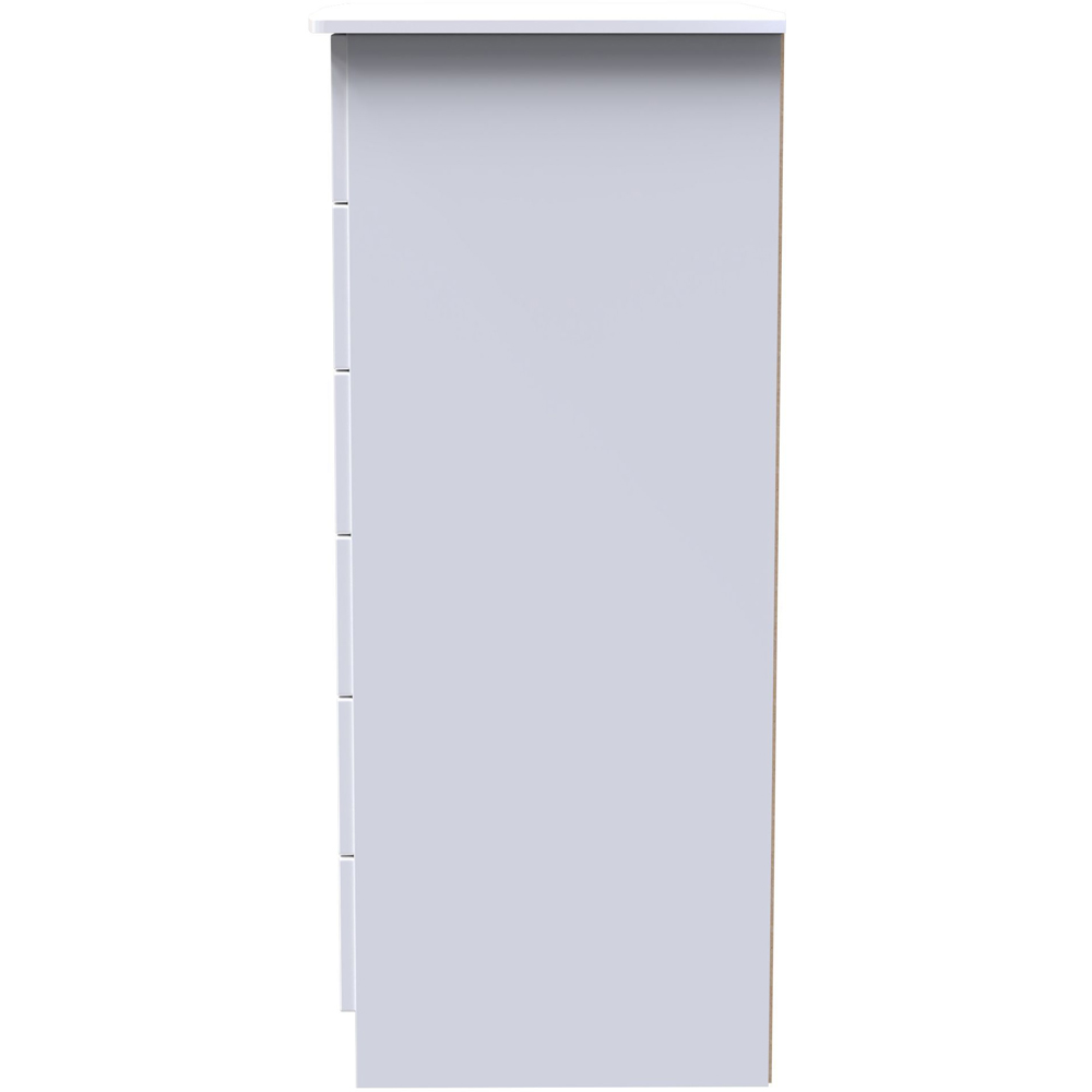 Crowndale Camden Single Door 6 Drawer White Gloss and White Kids Wardrobe Ready Assembled Image 5