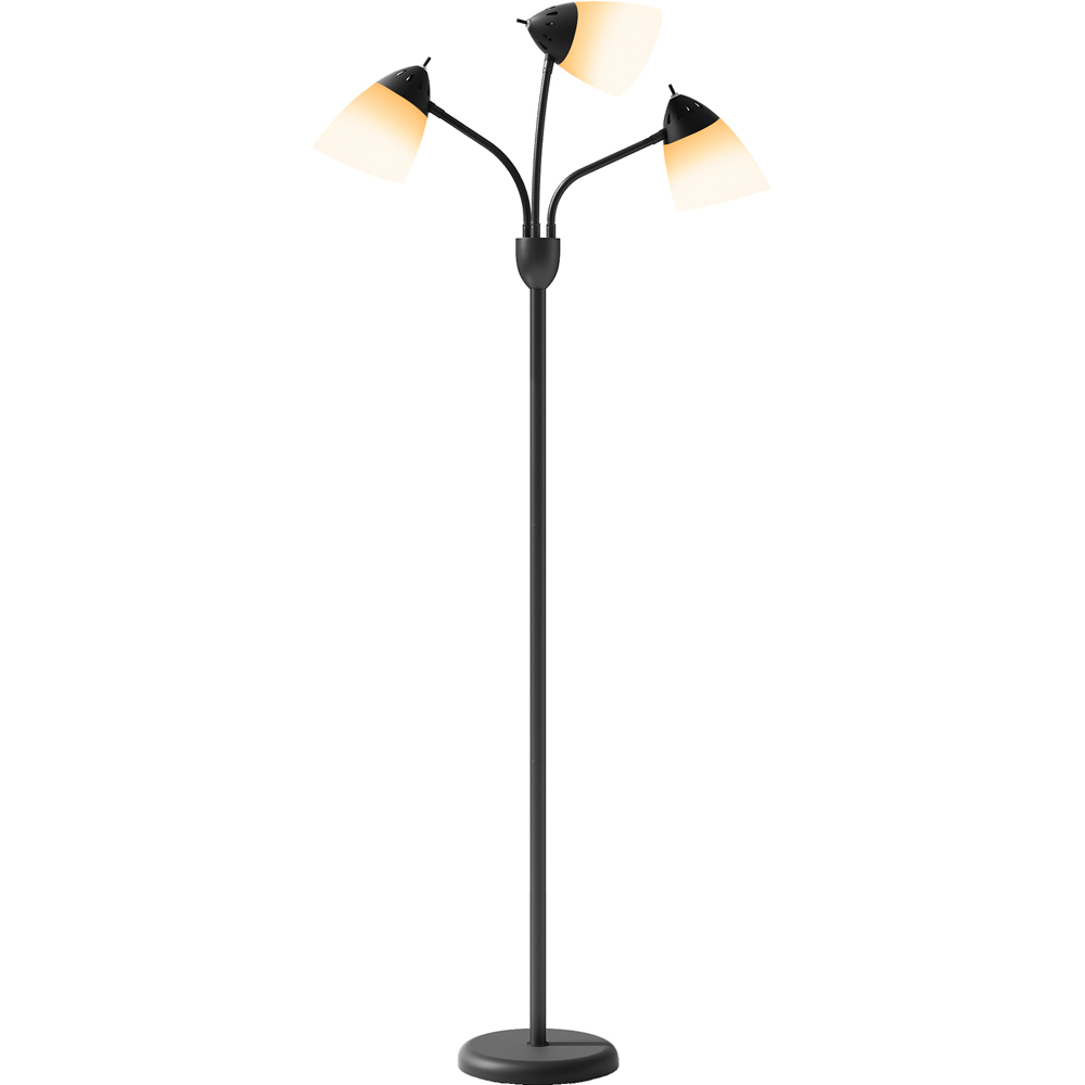 HOMCOM 3 Way Black Arc Tree Floor Lamp with 3 Colour Temperatures Image 1