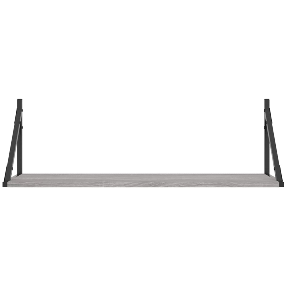 vidaXL 80 x 25 x 25.5cm Grey Sonoma Oak Floating Wall Shelf 2 Pack Image 4