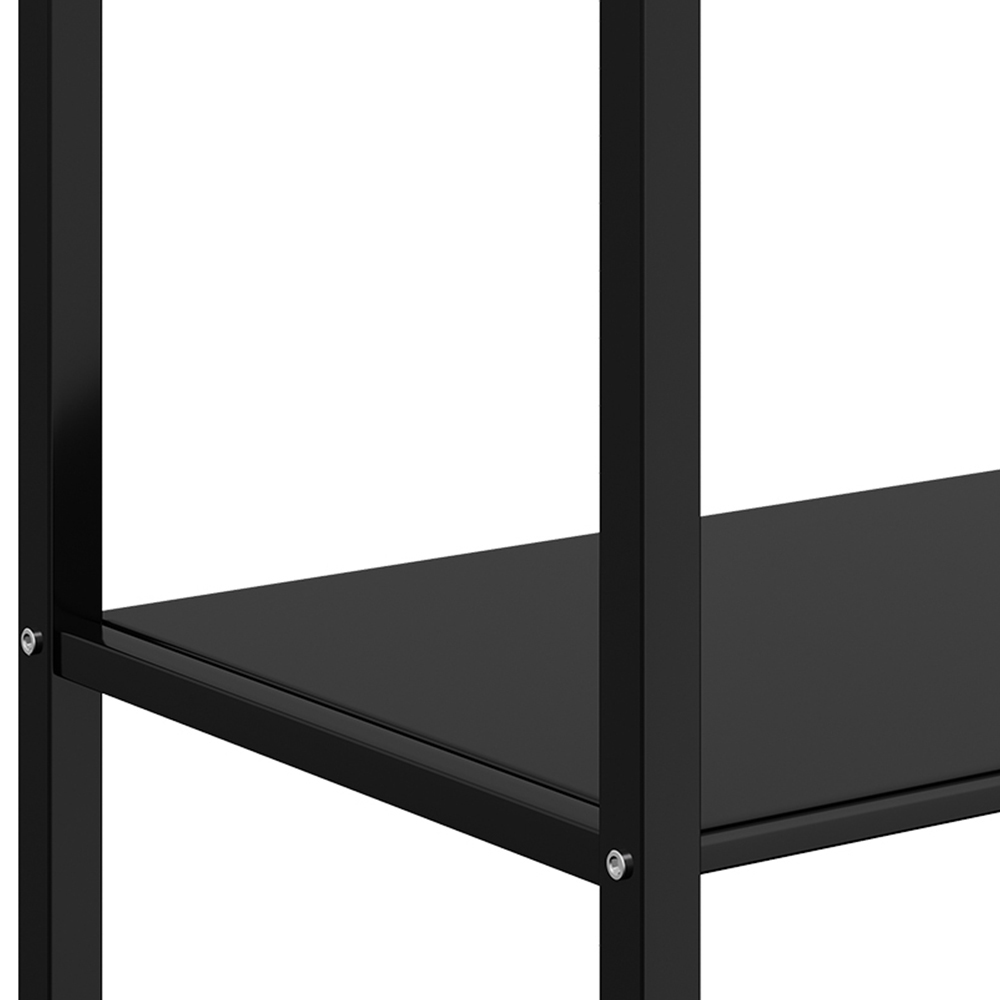 Living and Home 4-Tier Black Microwave Storage Rack on Wheel Image 4