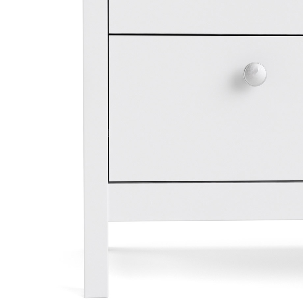 Florence Madrid 3 Drawer White Chest of Drawers Image 5