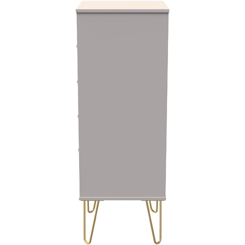 Crowndale Diamond 5 Drawer Kashmir Matt Tall Bedside Cabinet Ready Assembled Image 3