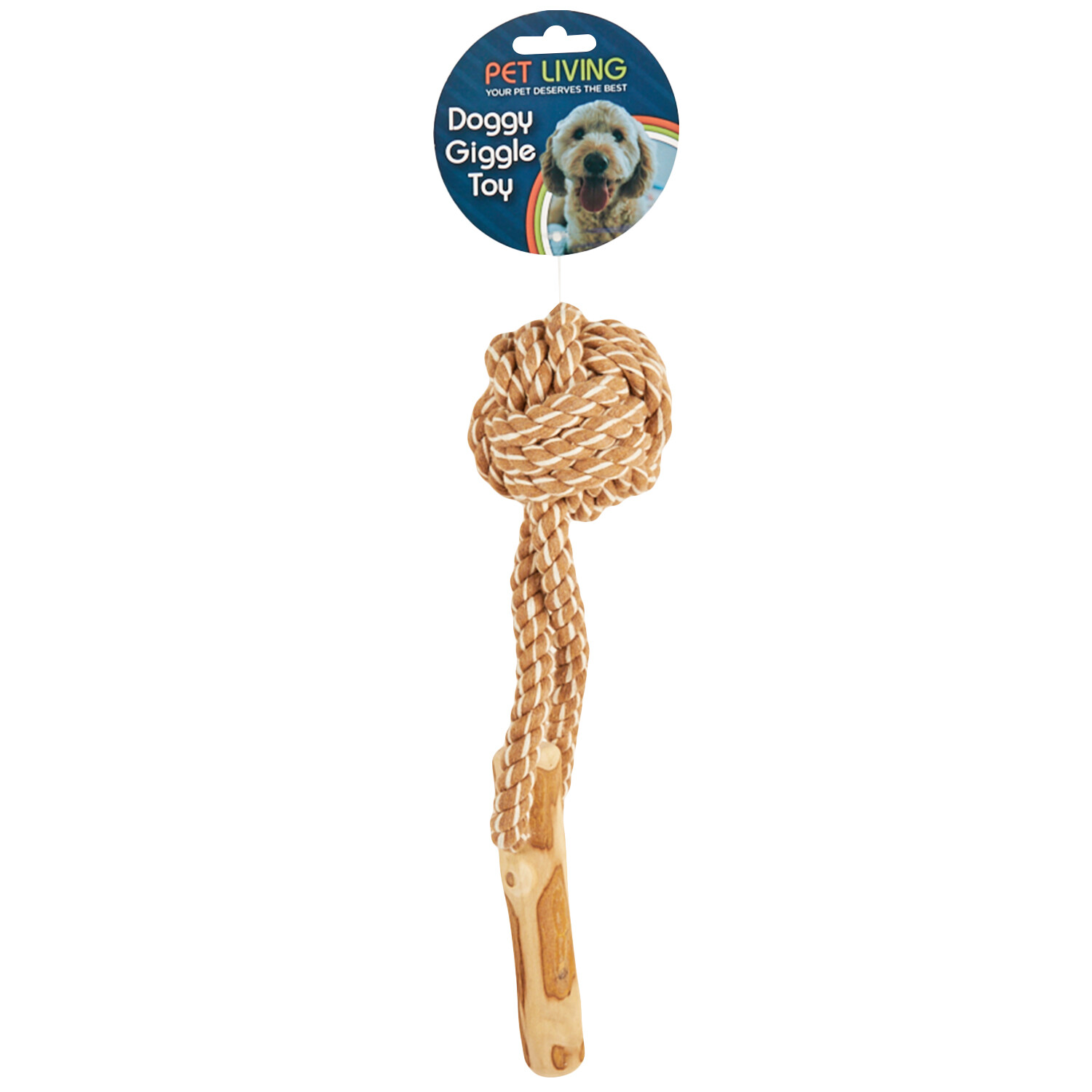 Coffee Wood Rope Dog Toy Image 4