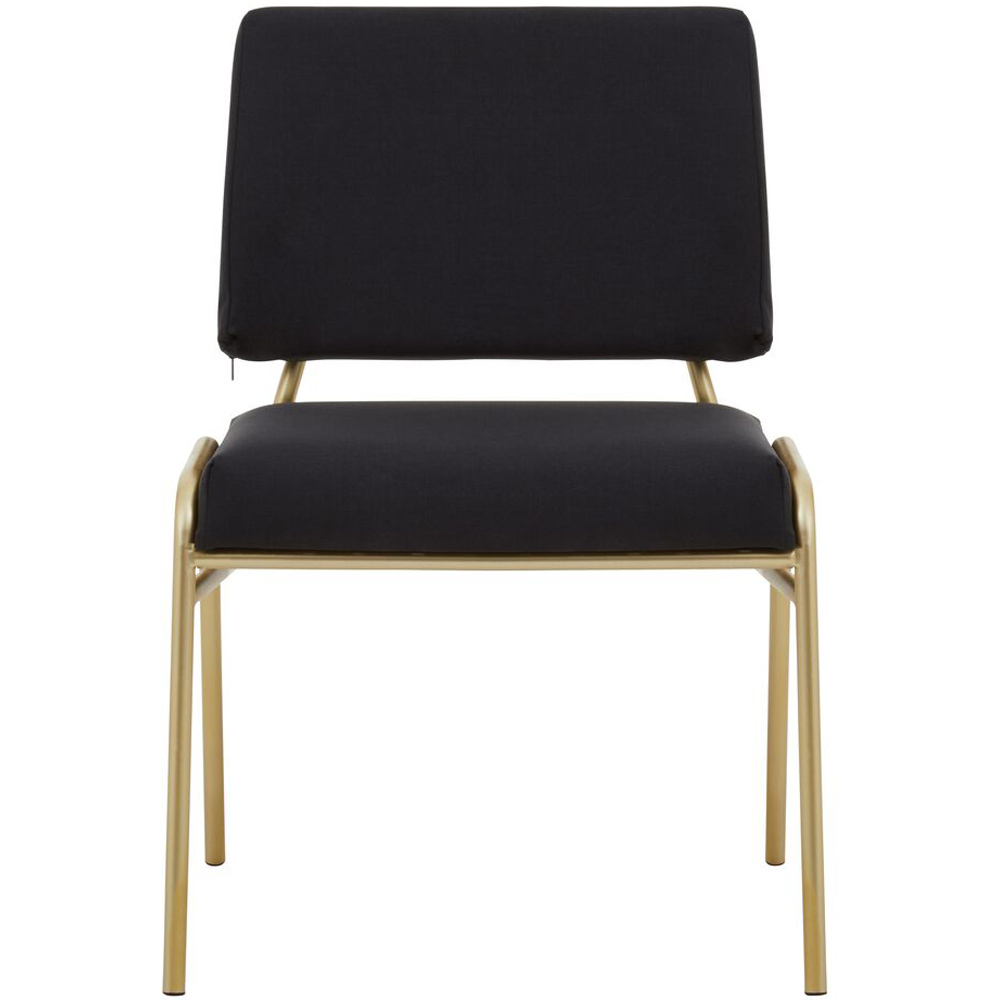 Premier Housewares Lexa Black Linen Accent Chair Image 2