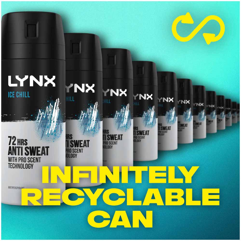 Lynx Ice Chill Antiperspirant Deodorant Spray 150ml Image 6