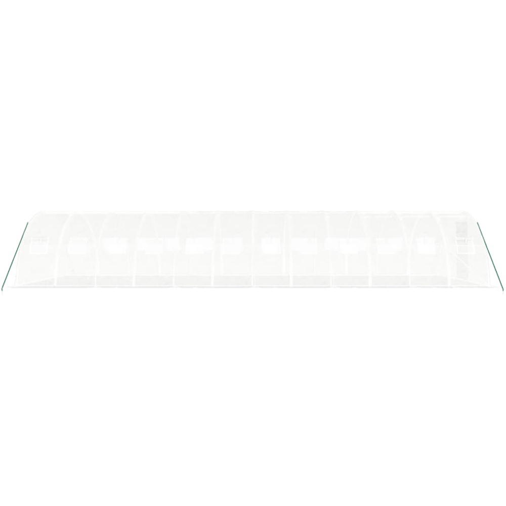 vidaXL White Polyethylene Galvanised Steel Frame 39.2 x 13.1ft Greenhouse Image 4