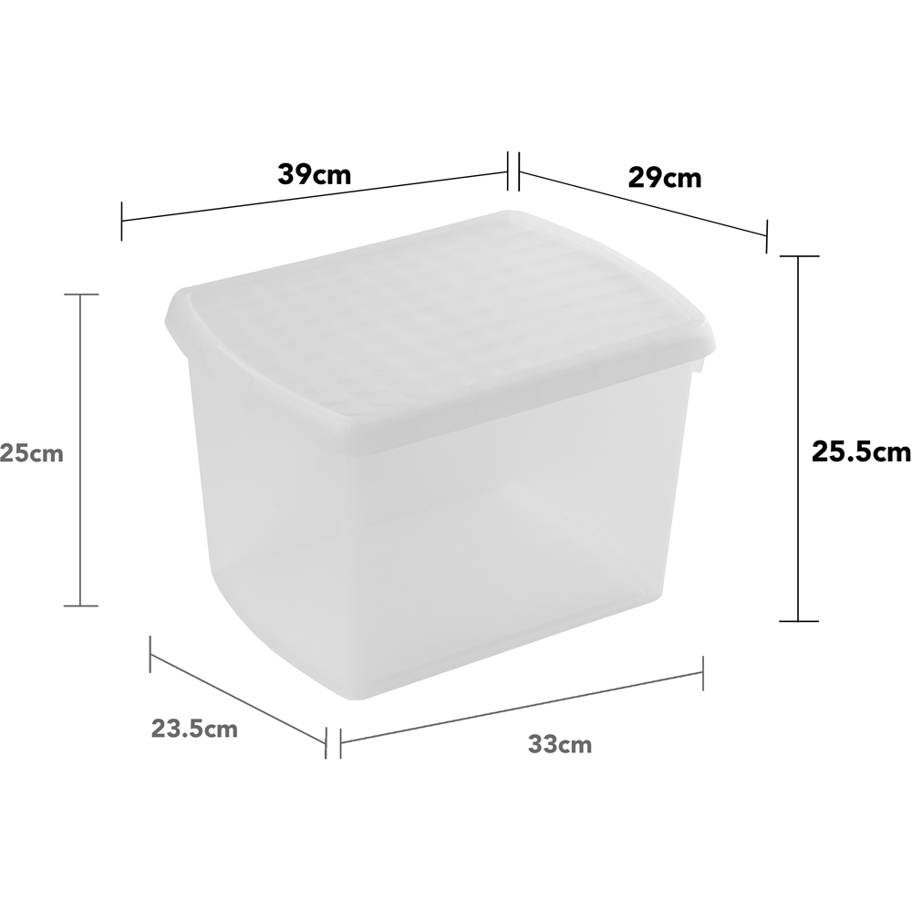 Wham Clip 21.5L Clear Rectangular Storage Box with Lid 4 Pack Image 6